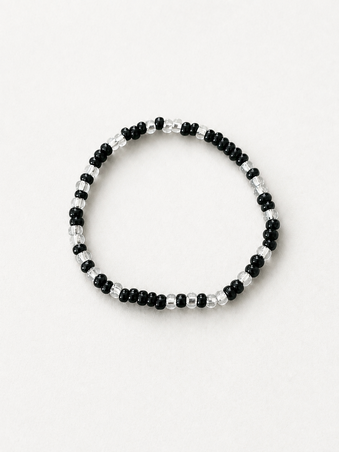 Black and Clear Beaded Bracelet